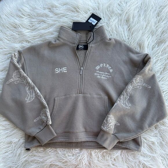 Darc Sport Tops - Darc Sport Leave Your Mark She Everson Mock Neck
Taupe Size Small